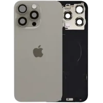 Back Glass w/ MagSafe Magnet & NFC & Flashlight Flex For iPhone 15 Pro Max (UK / EU Version) (Genuine OEM) (Natural Titanium)