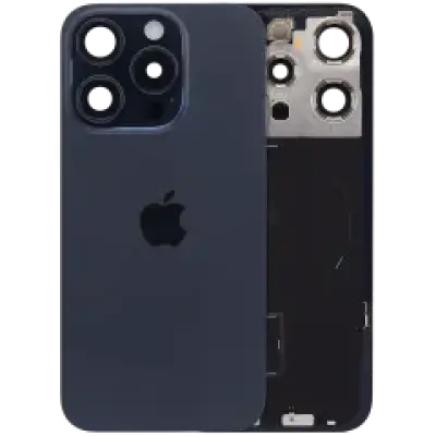 Back Glass w/ MagSafe Magnet & NFC & Flashlight Flex For iPhone 15 Pro (UK / EU Version) (Genuine OEM) (Blue Titanium)