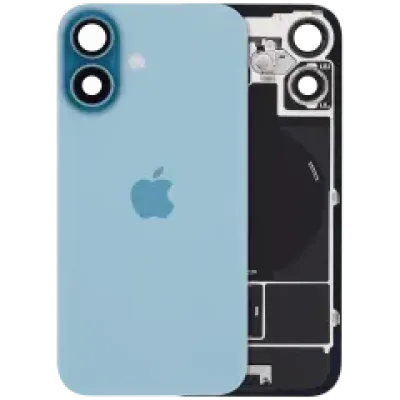 Заднє скло з магнітом MagSafe, NFC та шлейфом спалаху для iPhone 16 (Genuine OEM) (UK / EU Version) (Teal)