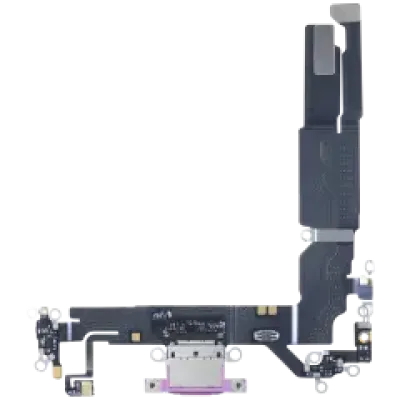 Charging Port Flex Cable With Board For iPhone 16 (EU / UK / CA) (Genuine OEM) (Pink)