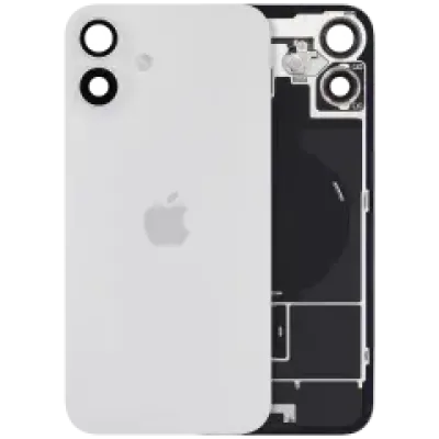 Back Glass w/ MagSafe Magnet & NFC & Flashlight Flex For iPhone 16 Plus (UK / EU Version) (Genuine OEM) (White)