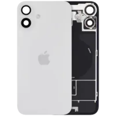 Заднє скло з магнітом MagSafe, NFC та шлейфом спалаху для iPhone 16 Plus (Genuine OEM) (UK / EU Version) (білий)