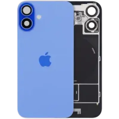 Back Glass w/ MagSafe Magnet & NFC & Flashlight Flex For iPhone 16 plus (UK / EU Version) (Genuine OEM) (Ultramarine)