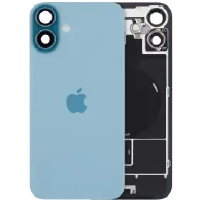 Back Glass w/ MagSafe Magnet & NFC & Flashlight Flex For iPhone 16 Plus (UK / EU Version) (Genuine OEM) (Teal)