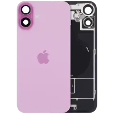 Back Glass w/ MagSafe Magnet & NFC & Flashlight Flex For iPhone 16 Plus (UK / EU Version) (Genuine OEM) (Pink)