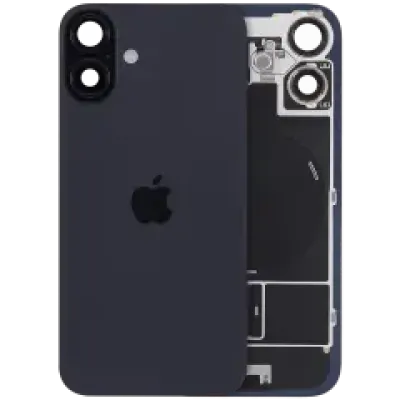 Back Glass w/ MagSafe Magnet & NFC & Flashlight Flex For iPhone 16 Plus (UK / EU Version) (Genuine OEM) (Black)