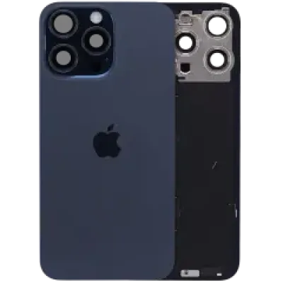 Back Glass w/ MagSafe Magnet & NFC & Flashlight Flex For iPhone 15 Pro Max (UK / EU Version ) (Genuine OEM) (Blue Titanium)