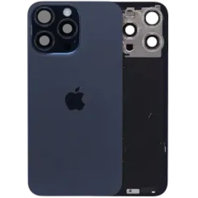 Заднє скло з магнітом MagSafe, NFC та шлейфом спалаху для iPhone 15 Pro Max (Genuine OEM) (UK / EU Version) (Blue Titanium)