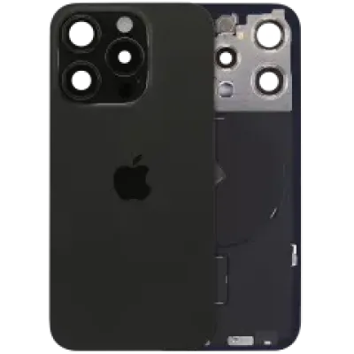 Заднє скло з магнітом MagSafe, NFC та шлейфом спалаху для iPhone 15 Pro (Genuine OEM) (UK / EU Version) (Black Titanium)