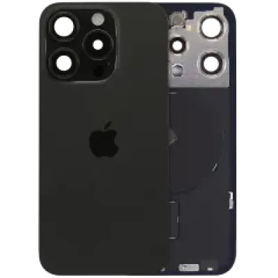 Back Glass w/ MagSafe Magnet & NFC & Flashlight Flex For iPhone 15 Pro (UK / EU Version) (Genuine OEM) (Black Titanium)