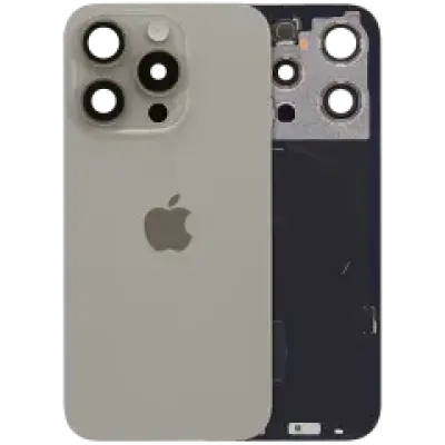 Back Glass w/ MagSafe Magnet & NFC & Flashlight Flex For iPhone 15 Pro (UK / EU Version) (Genuine OEM) (Natural Titanium)