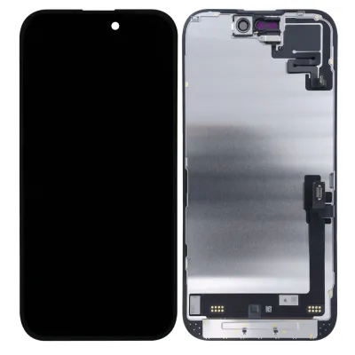 Display Assembly for iPhone 16 OLED (Assembled: Soft) (120HZ) Diagnostic With Light Sensor Flex Cable