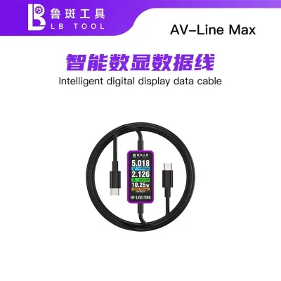 Вимірювальний кабель USB-C LB TOOL AV-Line Max з вбудованим цифровим індикатором напруги та струму