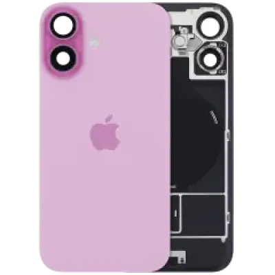 Back Glass with MagSafe Magnet & NFC & Flashlight Flex For iPhone 16 (Genuine OEM) (UK / EU Version) (Pink)