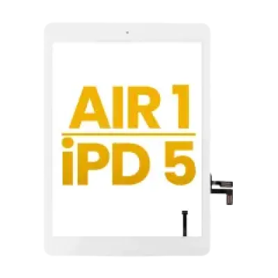 Тачскрін для iPad Air 1 / iPad 5 (2017) (кнопка Home встановлена для iPad Air 1) (Premium) (білий)
