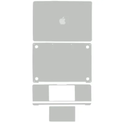 Наклейка 4-в-1 (топкейс, нижня кришка, клавіатура, трекпад) для MacBook Pro 13" A2289 (2020) (Silver)