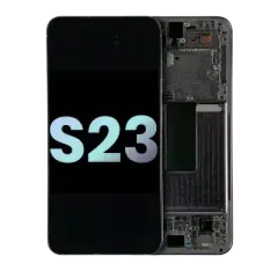 Дисплейний модуль (OLED) з рамкою для Samsung Galaxy S23 5G (US & International) (Service Pack) (Lavender)