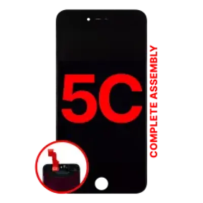 Повний дисплейний модуль (LCD) для iPhone 5C (із фронтальною камерою: датчик наближення та розмовний динамік) (Aftermarket Plus: Tianma) (чорний)