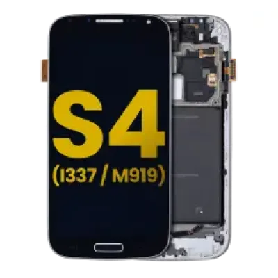 Дисплейний модуль (OLED) з рамкою для Samsung Galaxy S4 (i9505 / L720T) (International / Sprint (GSM Model) (Refurbished) (чорний)