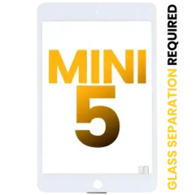 Тачскрін для iPad Mini 5 (OCA передустановлений, потребує відділення скла) (Premium) (білий)