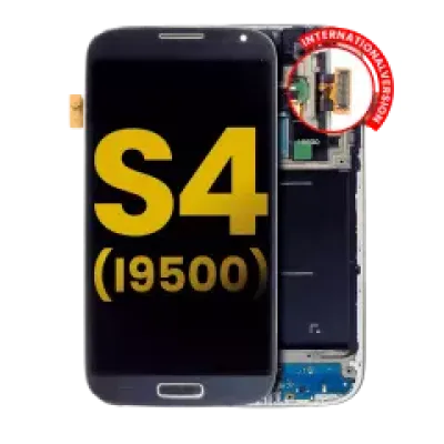Дисплейний модуль (OLED) з рамкою для Samsung Galaxy S4 (i9500) (міжнародна версія) (Refurbished) (чорний)