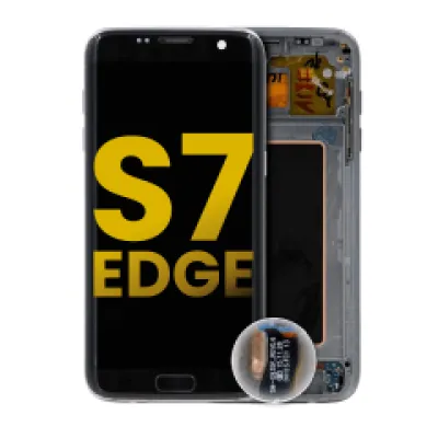 Дисплейний модуль (OLED) з рамкою для Samsung Galaxy S7 Edge (International / G935F) (Refurbished) (Black Onyx)