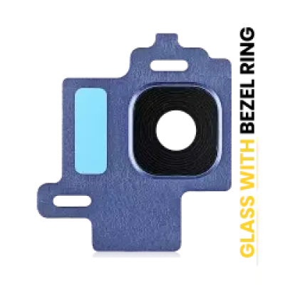Скло камери з рамкою для Samsung Galaxy S8 (Blue)