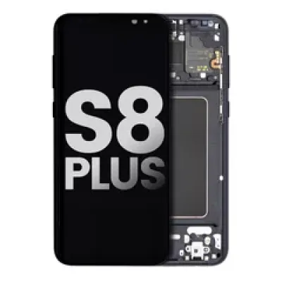 Дисплейний модуль (OLED) із рамкою для Samsung Galaxy S8 Plus (Used OEM Pull: Grade B/C) (Midnight Black)