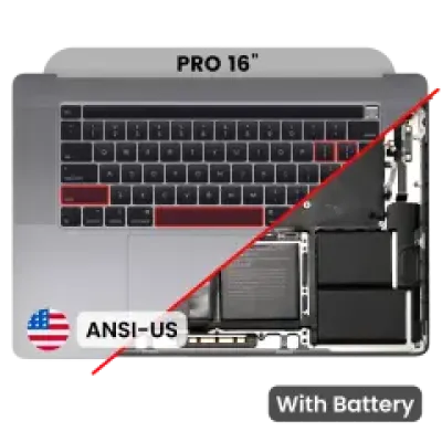 Топкейс з акумулятором і клавіатурою (ANSI US) для MacBook Pro 16" A2141 (2019) (Used OEM Pull: Grade A) (Space Gray)