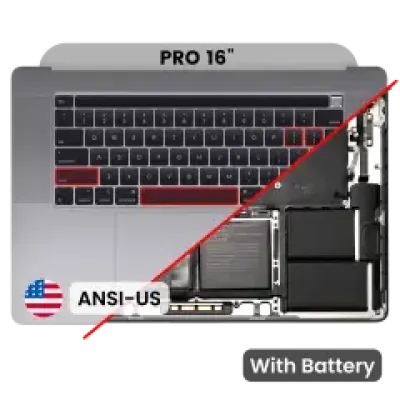 Топкейс з акумулятором і клавіатурою (ANSI US) для MacBook Pro 16" A2141 (2019) (Used OEM Pull: Grade B/C) (Space Gray)