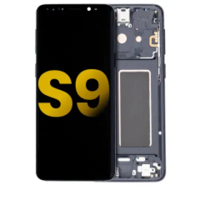 Дисплейний модуль (OLED) з рамкою для Samsung Galaxy S9 (Refurbished) (Midnight Black)