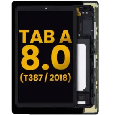 Дисплейний модуль з рамкою для Samsung Galaxy Tab A 8.0" (T387) (2018) (Refurbished) (чорний)