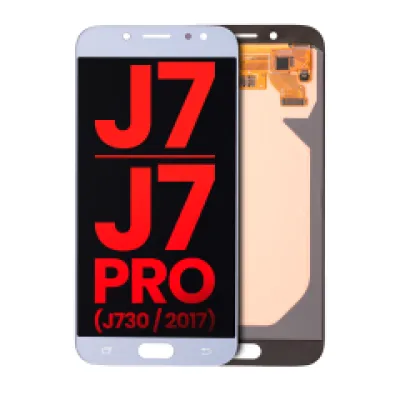 Дисплейний модуль (OLED) без рамки для Samsung Galaxy J7 / J7 Pro (J730 / 2017) (Aftermarket Plus) (синій / сірий)