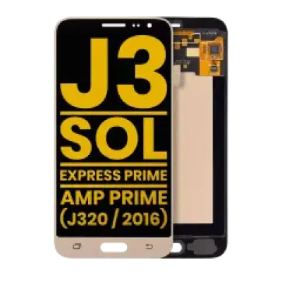 Дисплейний модуль (OLED) для Samsung Galaxy J3 (J320 / 2016) / Sol 4G / Express Prime / Amp Prime (Refurbished) (золотий)