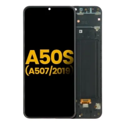 Дисплейний модуль (OLED) з рамкою для Samsung Galaxy A50s (Refurbished) (A507 / 2019) (усі кольори)