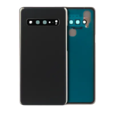Задня кришка зі склом камери для Samsung Galaxy S10 5G (No Logo) (Aftermarket Plus) (Prism Black)