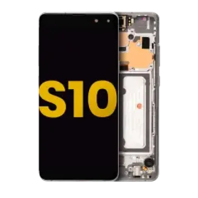 Дисплейний модуль (OLED) з рамкою для Samsung Galaxy S10 5G (Refurbished) (Crown Silver)