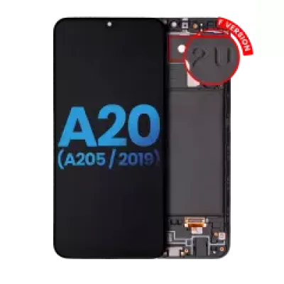 Дисплейний модуль (LCD) з рамкою для Samsung Galaxy A20 (A205 / 2019) (F Version) (Aftermarket: Incell) (All Colors)