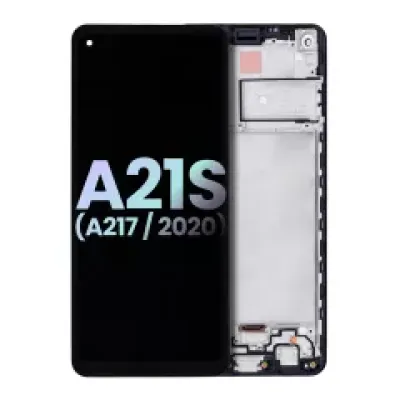 Дисплейний модуль (LCD) з рамкою для Samsung Galaxy A21s (A217 / 2020) (Service Pack) (чорний)