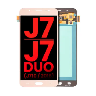 Дисплейний модуль (OLED) без рамки для Samsung Galaxy J7 / J7 Duo (J710 / 2016) (Aftermarket Plus) (золотий)