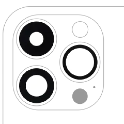 Скло камери (лише скло) з проклейкою для iPhone 14 Pro/14 Pro Max (3 шт) (Real Sapphire) (Premium) (10 уп)