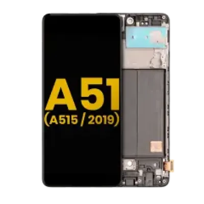 Дисплейний модуль (OLED) з рамкою для Samsung Galaxy A51 4G (A515 / 2019) (Refurbished) (All Colors)