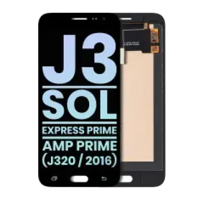 Дисплейний модуль (OLED) без рамки для Samsung Galaxy J3 (J320 / 2016) / Sol 4G / Express Prime / Amp Prime (Service Pack) (чорний)