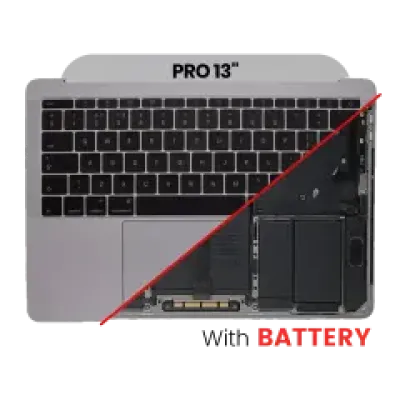 Топкейс з клавіатурою (ISO UK) і трекпадом для MacBook Pro 13" A1989 (2018-2019) (Used OEM Pull: Grade B/C) (Space Gray)