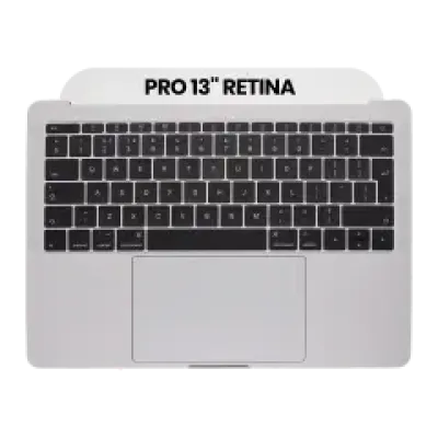 Топкейс з клавіатурою (ISO UK) і трекпадом для MacBook Pro 13" A1708 (2016-2017) (Used OEM Pull: Grade A) (сріблястий)