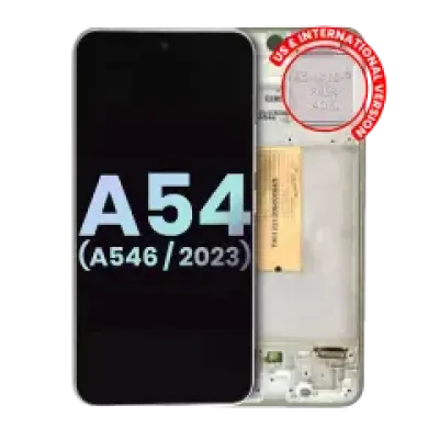 Дисплейний модуль (OLED) з рамкою для Samsung Galaxy A54 5G (A546 / 2023) (US & International Version) (Service Pack) (білий)