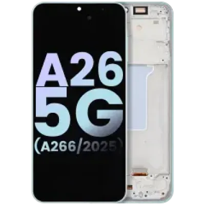 Дисплейний модуль для Samsung Galaxy A26 5G (A266 / 2025) (OLED, With Frame, Compatible, Service Pack, Mint)