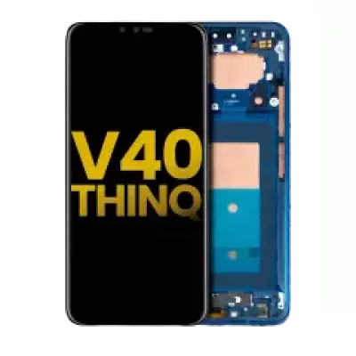 Дисплейний модуль (OLED) з рамкою для LG V40 ThinQ (Refurbished) (синій)