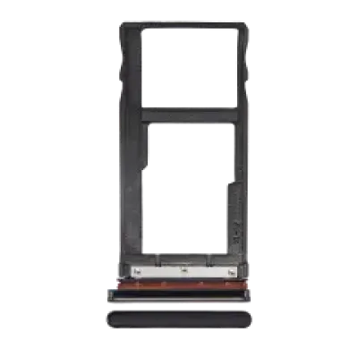Лоток SIM подвійний для Motorola One Vision (XT1970 / 2019) / P50 (XT1970 / 2019) (чорний)