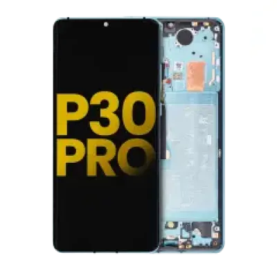 Дисплейний модуль (OLED) з рамкою для Huawei P30 Pro (Aftermarket Plus) (Aurora)